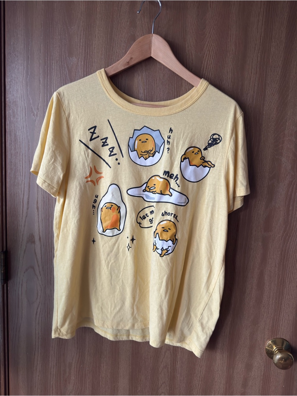 Hybrid Apparel Yellow Gudetama Graphic Short Sleeve Tee